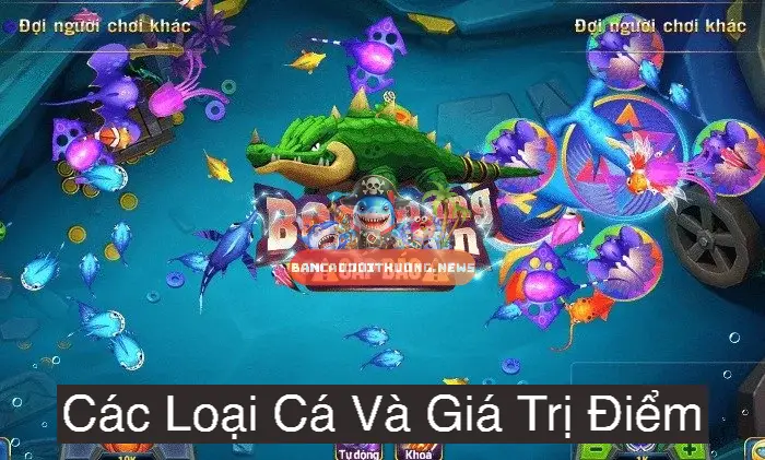 Các Loại Cá Và Giá Trị Điểm Trong Game bắn cá đổi thưởng 2 Các loại cá nhỏ thường xuất hiện nhiều